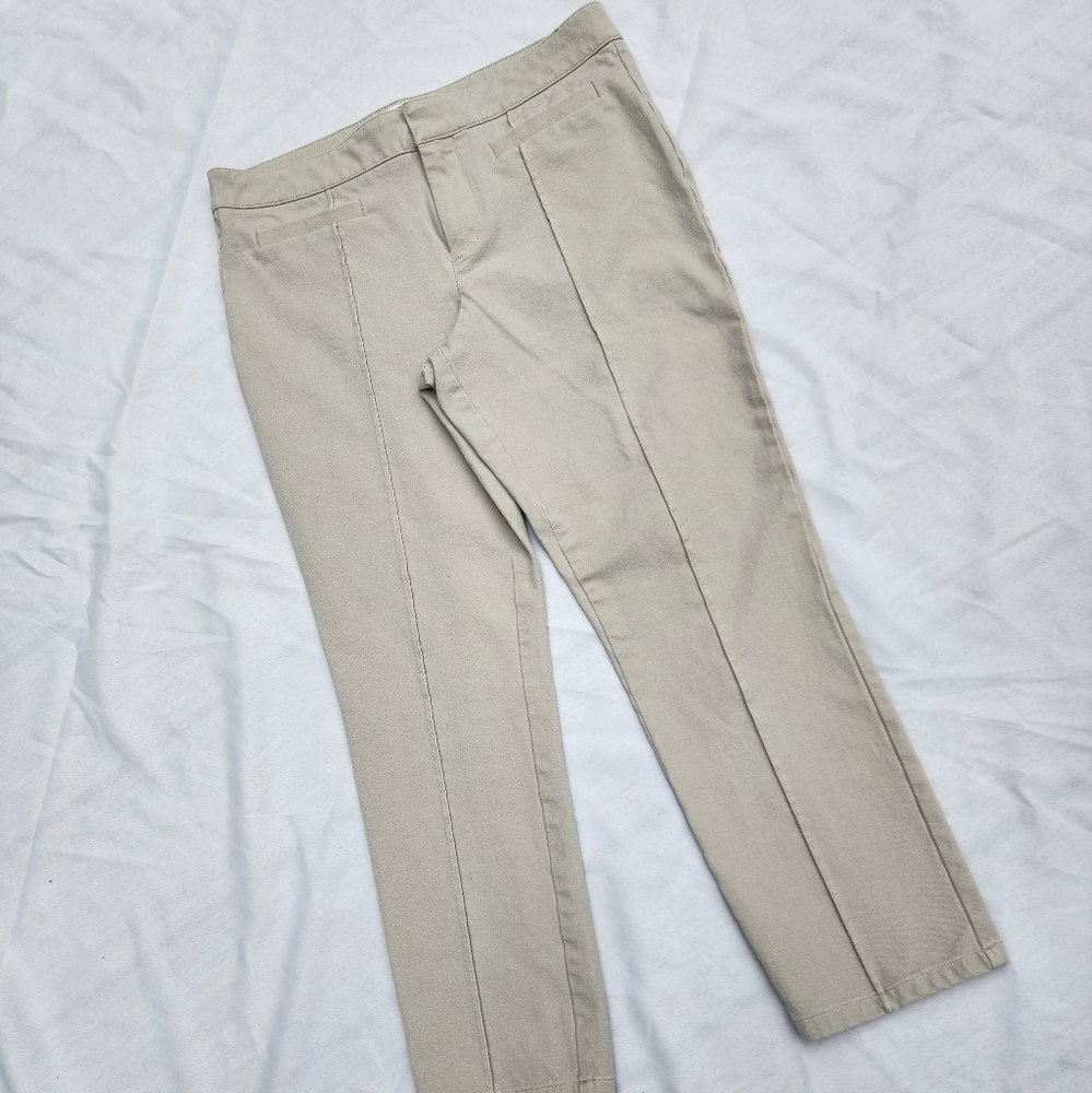 Sz 8 khaki straight pants by DKNY